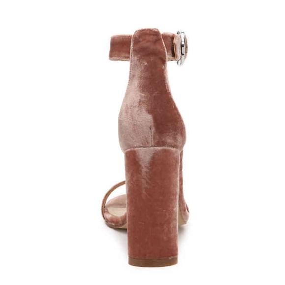 RARE NEW Kendall and Kylie Jenner giselle velvet ankle strappy Block heels 10 - Picture 6 of 8